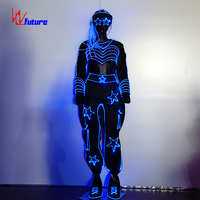Costume d'étoile lumineuse unisexe Vêtements de danse de rue lumineuse et de performance Hip Hop pour Halloween Costumes lumineux