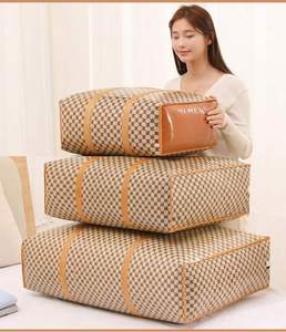 Space Saving Heavy-Duty <b>Wardrobe</b> Storage Bag with Zippers Carrying Handles Foldable Design <b>Large</b> Capacity PE+Non-Woven Fabric - Product Image 6