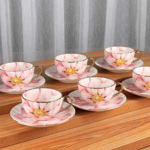 Assiettes en céramique de luxe à motif floral bleu et rose, personnalisables en gros, grandes tailles variées - Product Image 6