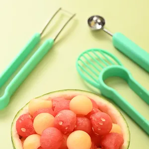 Gadget per la casa 5 In 1 melone Baller Scoop cucina rimozione di semi di frutta Set di strumenti per coltelli da intaglio di verdure