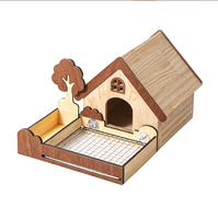 Nichoir suspendu en bois, décoration de jardin extérieure, cabane en bois pour colibris, cabane de repos transfrontalière pour oiseaux, cage à oiseaux