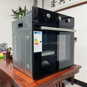 Horno Empotrado de 4 Funciones, Vidrio Negro, 63L, 60CM, 220v, 50hz, Eficiencia Energética, 2kw de Potencia, Estándar del Reino Unido, 50/60hz - Product Image 1