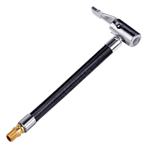 Adaptateur flexible de tuyau de gonfleur de <span class=keywords><strong>pneu</strong></span> avec mandrin à air verrouillable, extension de valve <span class=keywords><strong>Schrader</strong></span> à clipser pour pompe à vélo de moto de voiture - Product Image 1