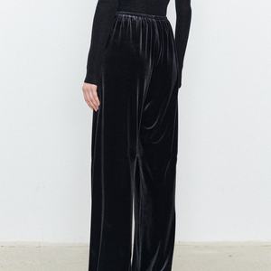 Vêtements haut de gamme, <span class=keywords><strong>velours</strong></span> délicat, une pièce, coupe nette, amincissante, automne-hiver, décontracté, vintage, polyester/spandex, <span class=keywords><strong>pantalon</strong></span> pour femmes - Product Image 4