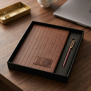 ชุดของขวัญสมุดบันทึกและปากกาหนัง PU หรูหรา ชุดสมุดบันทึกธุรกิจ - Product Image 4
