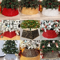 Meilleur prix : Jupe de sapin de Noël pliable et ajustable, housse de base pour sapin artificiel, décoration de Noël