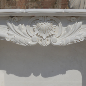 Phong cách Châu Âu phòng khách biệt thự chạm khắc đá cẩm thạch lò sưởi khung lò sưởi - Product Image 3