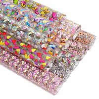 30*120CM Meilleur Mode Fleurs Chiens Pastèque Motif PVC Imprimé Clair Voir Cuir Pour Femmes Sacs Chaussures