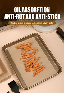 Fogli di carta forno Pre-taglio da forno impermeabile riutilizzabile per uso alimentare per cucina - Product Image 5