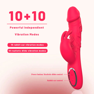Rabbit Vibrator Weibliches Sexspielzeug mit Starkem Vibrationsgefühl Erwachsenenprodukt zur Stimulation von Klitoris und G-Punkt Masturbator mit <span class=keywords><strong>Penis</strong></span>-Simulation - Product Image 2