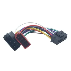 Adaptateur de faisceau de câblage ISO stéréo pour autoradio CD/DVD pour Sony à Peugeot Audio vidéo câble de connecteur de fil de haut-parleur à 2 têtes