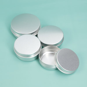 5g-200g 60ml 2oz Custom Private Logo Aluminum Tin Cans Screw Cap <b>Polished</b> Lid Empty Metal Jars Silk Screen Printed Cosmetic Food - Product Image 1