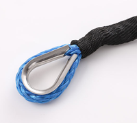 Câble de treuil synthétique UHMWPE avec crochet pour VTT, UTV, 4x4 tout-terrain, 1/4 pouce * 50 pieds, teinté