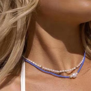 Accesorios de Moda, Collares de Perlas de Agua Dulce, Joyería, Collar de Perlas Doradas de Acero Inoxidable para Mujer - Product Image 4