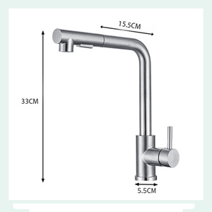 OEM/ODM in acciaio inox lavello rubinetto spazzolato flessibile Pull Down miscelatore <span class=keywords><strong>cucina</strong></span> <span class=keywords><strong>rubinetti</strong></span> con spruzzatore estraibile - Product Image 4