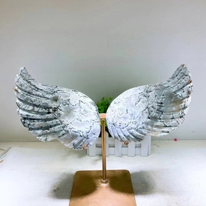Vente en gros d'usine : Ailes de papillon en fluorite naturelle sculptée, écologiques, avec technique de mosaïque, pour la décoration intérieure - Product Image 2