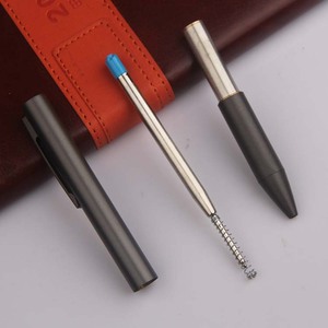 Stylo bille en métal noir mat gris anthracite de haute qualité avec clip de poche et logo gravé pour cadeaux d'affaires - Product Image 3