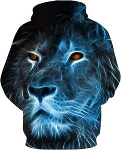 Unisex Cool Art Pattern 3D Animal King Print felpa con cappuccio <span class=keywords><strong>leone</strong></span> XS-XXL all'ingrosso <span class=keywords><strong>felpe</strong></span> divertenti per gli uomini delle donne per l'autunno - Product Image 4