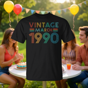 T-shirt vintage pour le 30e anniversaire, mars 1990 - Produit promotionnel pour les trente ans et plus - Product Image 3