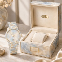 Asta Montre Quartz Femme Acétate Résine Guichet Calendrier Doux Minimaliste Style Bureau Cadeau Marché UE