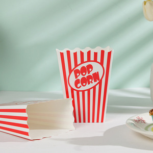 Sacs à Popcorn Personnalisables OEM pour la Livraison, Emballages Alimentaires Pliables en Carton Ivoire de Haute Qualité, Biodégradables et de Style Vintage - Product Image 3