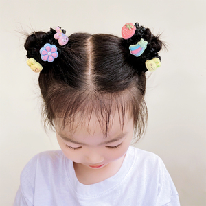 Chignon cheveux parure fille chignon coeur <span class=keywords><strong>fleur</strong></span> Headflower ne fait pas mal cheveux arc bébé tête dessin animé pour enfants perruque élastique - Product Image 2