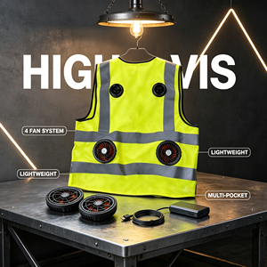 Veste de travail haute visibilité réfléchissante, refroidissement par semi-conducteurs, résistante aux hautes températures, haute ténacité, certifiée CE, design unisexe - Product Image 2