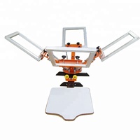Machine d'impression sérigraphique manuelle 4 couleurs pour petites entreprises, vêtements, textiles, sacs en papier, t-shirts, pièces découpées, cuir