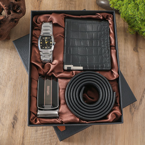 Set de Regalo Empresarial Premium con Logotipo Personalizado, 4 Piezas, Diseño de Águila, Combinación de Cartera, Reloj y Cinturón para Clientes VIP, Cumpleaños, Aniversario, Promoción - Product Image 4