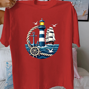 Camiseta básica clásica con cuello redondo, camiseta con cuello redondo de tacto suave de algodón. - Product Image 1