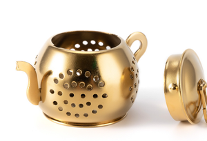 Bán buôn thép không gỉ hình dạng ấm trà cốc cốc Chai trà lọc lọc Infuser với chuỗi dài móc và tấm - Product Image 5