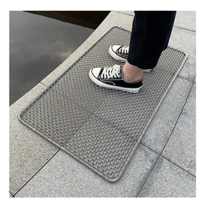Tapis de porte en maille <span class=keywords><strong>métallique</strong></span> de 31 * 18,5 pouces, pour l'<span class=keywords><strong>extérieur</strong></span>, l'entrée de la maison, imperméable, inodore, facile à nettoyer, en acier inoxydable - Product Image 1