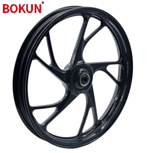 Rin de Motocicleta <span class=keywords><strong>BOKUN</strong></span> Serie 1.85x18 Pulgadas, Delantero, Doble Cinco Radios, Negro, Aleación de Aluminio Forjado - Product Image 3