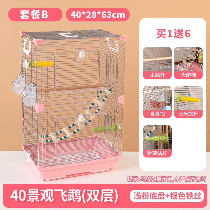 Landscape flying parrot package double b (pink)