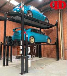 Promotion : Pont élévateur à quatre montants triple empilage, élévateur automobile d'occasion, mini-élévateur pour voitures, système de stationnement hydraulique, équipement de <span class=keywords><strong>garage</strong></span> personnalisé - Product Image 1