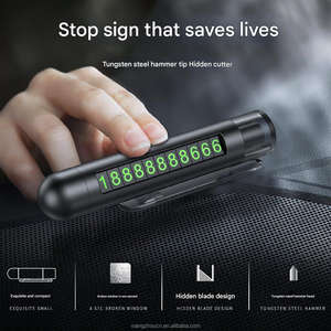 4-in-1 Sécurité d'urgence Bus Car Escape Tool <span class=keywords><strong>Auto</strong></span> Emergency Safety Hammer Number Plate Tape Window Breaker Car Breakdowns - Product Image 5