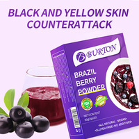 Grensoverschrijdende Handel Instant Acai Berry & Erythritol Fruitpoeder 3g*20 Sachets Vegan Glutenvrij Zonder Toevoegingen Volledig Natuurlijk