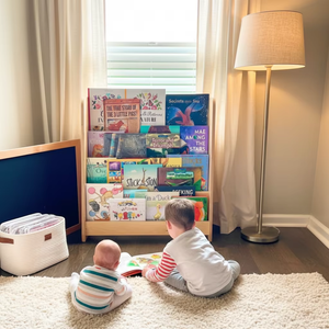 Étagère à livres en bois pour enfants, 5 niveaux, moderne, pour l'affichage de livres d'images et de journaux, pour les élèves de maternelle - Product Image 6