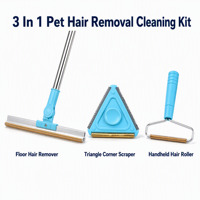 Râteau à tapis à long manche réglable - Brosse grattoir pour enlever les poils d'animaux