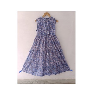 Diseño personalizado sin mangas de las señoras de impresión floral elegante casual vestidos de verano disponibles a precio al por mayor - Product Image 1