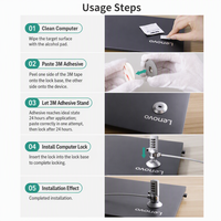 Verrou de sécurité pour ordinateur portable, verrou antivol pour ordinateur portable, support de verrouillage externe, accessoire antivol pour ordinateur portable