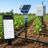 Capteur de sol intelligent à énergie solaire, surveillance de la profondeur, du NPK, de l'EC, du pH et de l'humidité pour l'irrigation intelligente et l'agriculture de précision