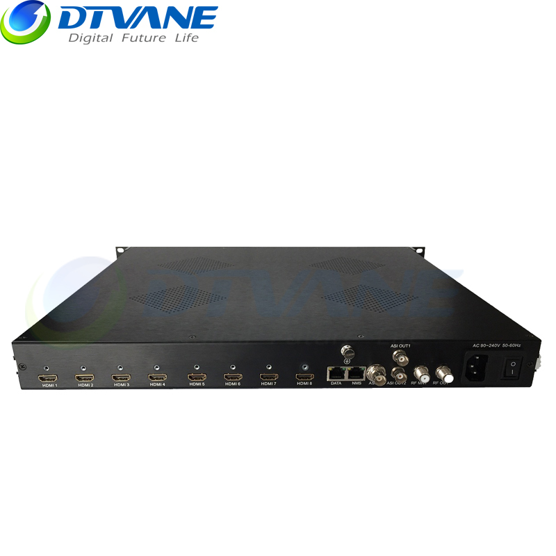 8 canaux HDMI DVB T Modulateur avec HD RF et Modulateur De TÉLÉVISION Numérique