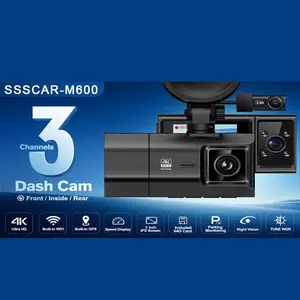 M600 الامازون أفضل dashcam 2 بوصة 3 طريقة داش كاميرا gps wifi ل بطارية السيارة بالطاقة داش كاميرا للبيع يي dashcam داش كاميرا 4k