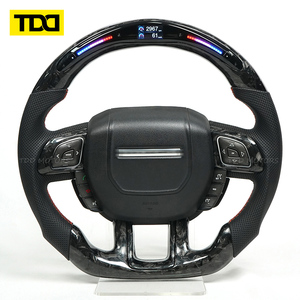 Volante LED de Fibra de Carbono Forjado TDD con Textura Negra Forjada, Compatible con Land Rover Defender 90 110 130, Personalizado - Product Image 1