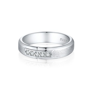 Bagues de fiançailles et de mariage de luxe pour femmes, style hip-hop, en argent sterling 925 plaqué rhodium, avec zircon, certifiées CMA - Product Image 6