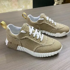 2026 Luxury Designer Washed Denim <b>Lace</b>-up Casual <b>White</b> Couple Style Sports Shoes Genuine Leather Lining Anti-Slippery Export Men - Product Image 1