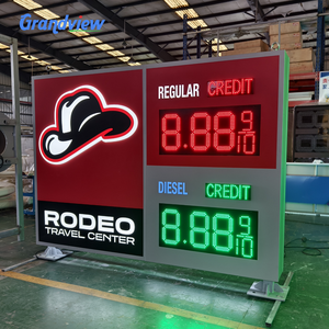 ป้ายโฆษณาดิจิทัล LED สำหรับปั๊มน้ำมัน ป้ายเสาโฆษณาภายนอกอาคาร ระดับการป้องกันน้ำและฝุ่น IP65 ผลิตจากอลู<span class=keywords><strong>มิ</strong></span><span class=keywords><strong>เนียม</strong></span>อัลลอยด์ เหมาะสำหรับสำนักงานและ<span class=keywords><strong>ร้าน</strong></span>ค้า - Product Image 4