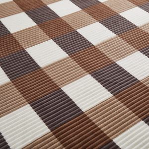 Sherpa Đầy Đủ/Nữ Hoàng Có Thể Đảo Ngược Nhung Sang Trọng Ấm Chăn 90 "* 80" Siêu Mềm Flannel Lông Cừu Màu Be Kiểm Tra Sọc Chăn - Product Image 5