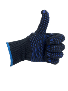 Bông với màu xanh <span class=keywords><strong>PVC</strong></span> chấm găng tay an toàn màu xanh đôi <span class=keywords><strong>PVC</strong></span> chấm găng tay an toàn vườn găng tay - Product Image 6